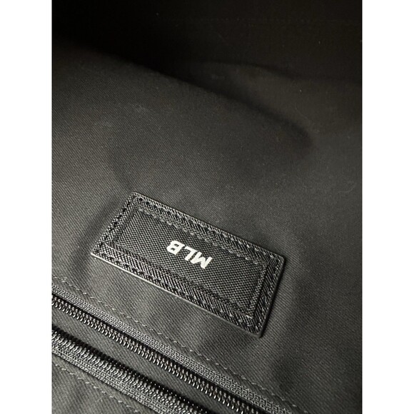 MLB Korea New York Yankees Canvas Tote Bag Big Logo Beige Black FLAWS READ - Picture 12 of 16